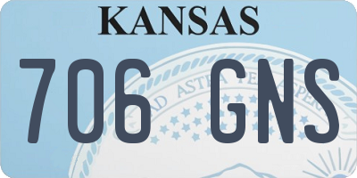 KS license plate 706GNS