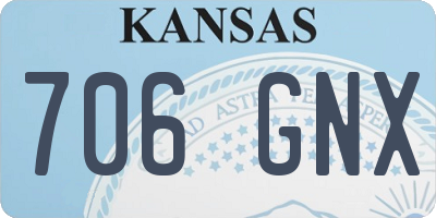 KS license plate 706GNX