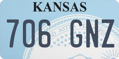 KS license plate 706GNZ