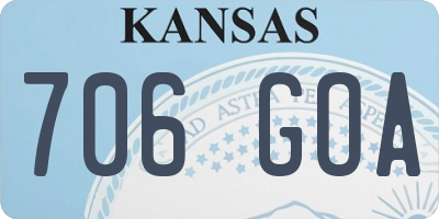KS license plate 706GOA