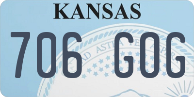 KS license plate 706GOG