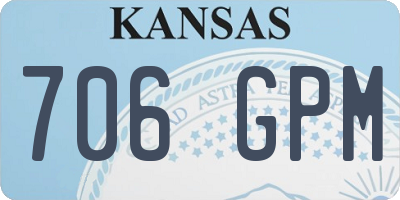 KS license plate 706GPM