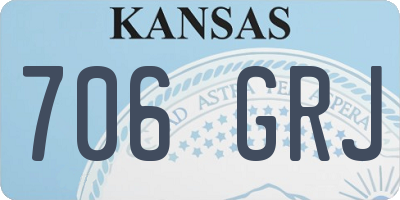 KS license plate 706GRJ