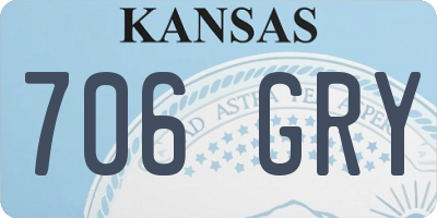 KS license plate 706GRY