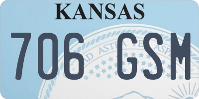 KS license plate 706GSM