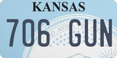 KS license plate 706GUN