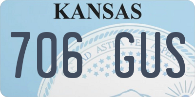 KS license plate 706GUS