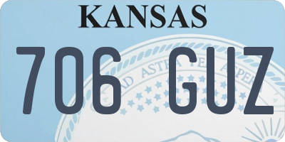 KS license plate 706GUZ