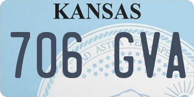 KS license plate 706GVA
