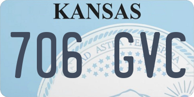KS license plate 706GVC