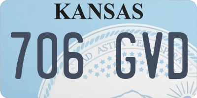 KS license plate 706GVD