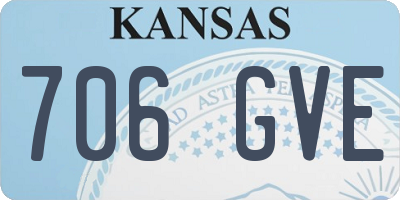KS license plate 706GVE