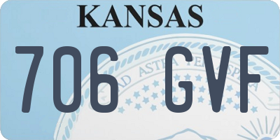 KS license plate 706GVF