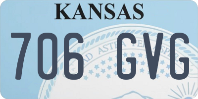 KS license plate 706GVG