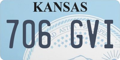 KS license plate 706GVI