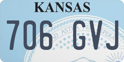 KS license plate 706GVJ
