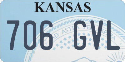 KS license plate 706GVL
