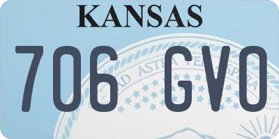 KS license plate 706GVO