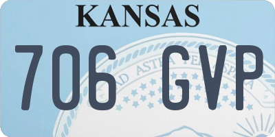 KS license plate 706GVP