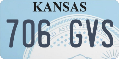KS license plate 706GVS