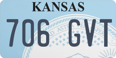 KS license plate 706GVT