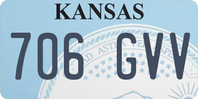 KS license plate 706GVV