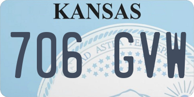 KS license plate 706GVW