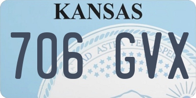 KS license plate 706GVX