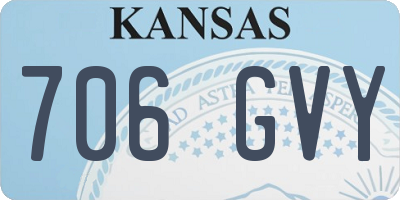 KS license plate 706GVY