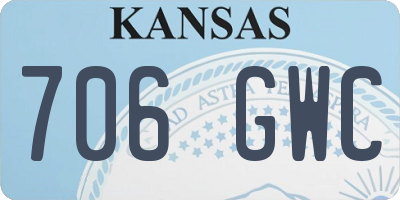 KS license plate 706GWC