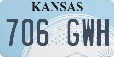 KS license plate 706GWH