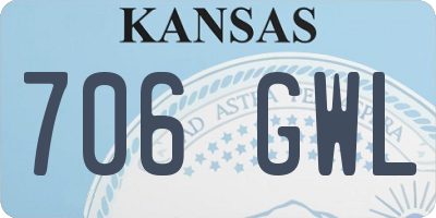 KS license plate 706GWL