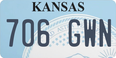 KS license plate 706GWN