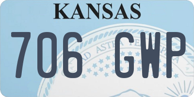 KS license plate 706GWP