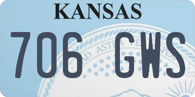 KS license plate 706GWS