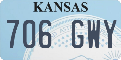 KS license plate 706GWY