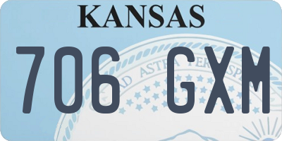 KS license plate 706GXM