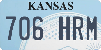 KS license plate 706HRM