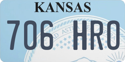 KS license plate 706HRO