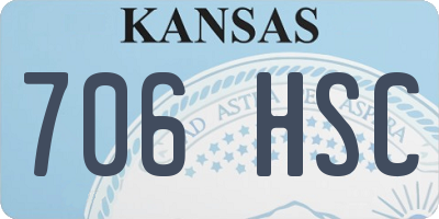 KS license plate 706HSC