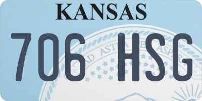 KS license plate 706HSG