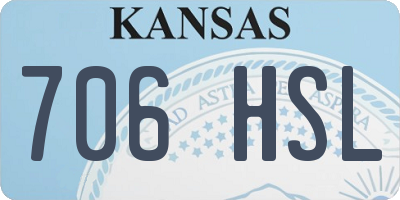KS license plate 706HSL