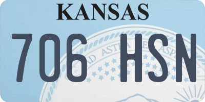 KS license plate 706HSN