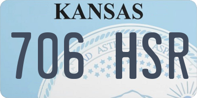KS license plate 706HSR