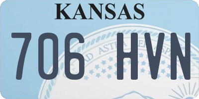KS license plate 706HVN