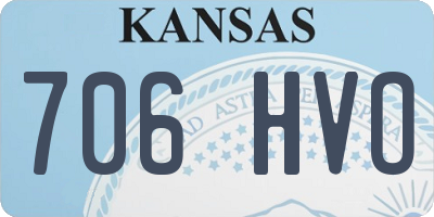 KS license plate 706HVO