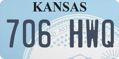 KS license plate 706HWQ