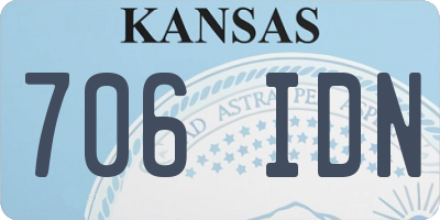 KS license plate 706IDN