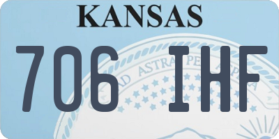 KS license plate 706IHF