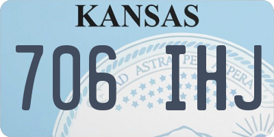KS license plate 706IHJ